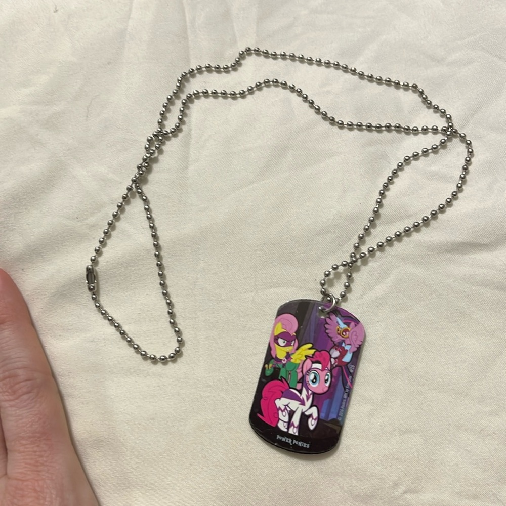 My Little Pony dog tag necklace featuring the Power Ponies